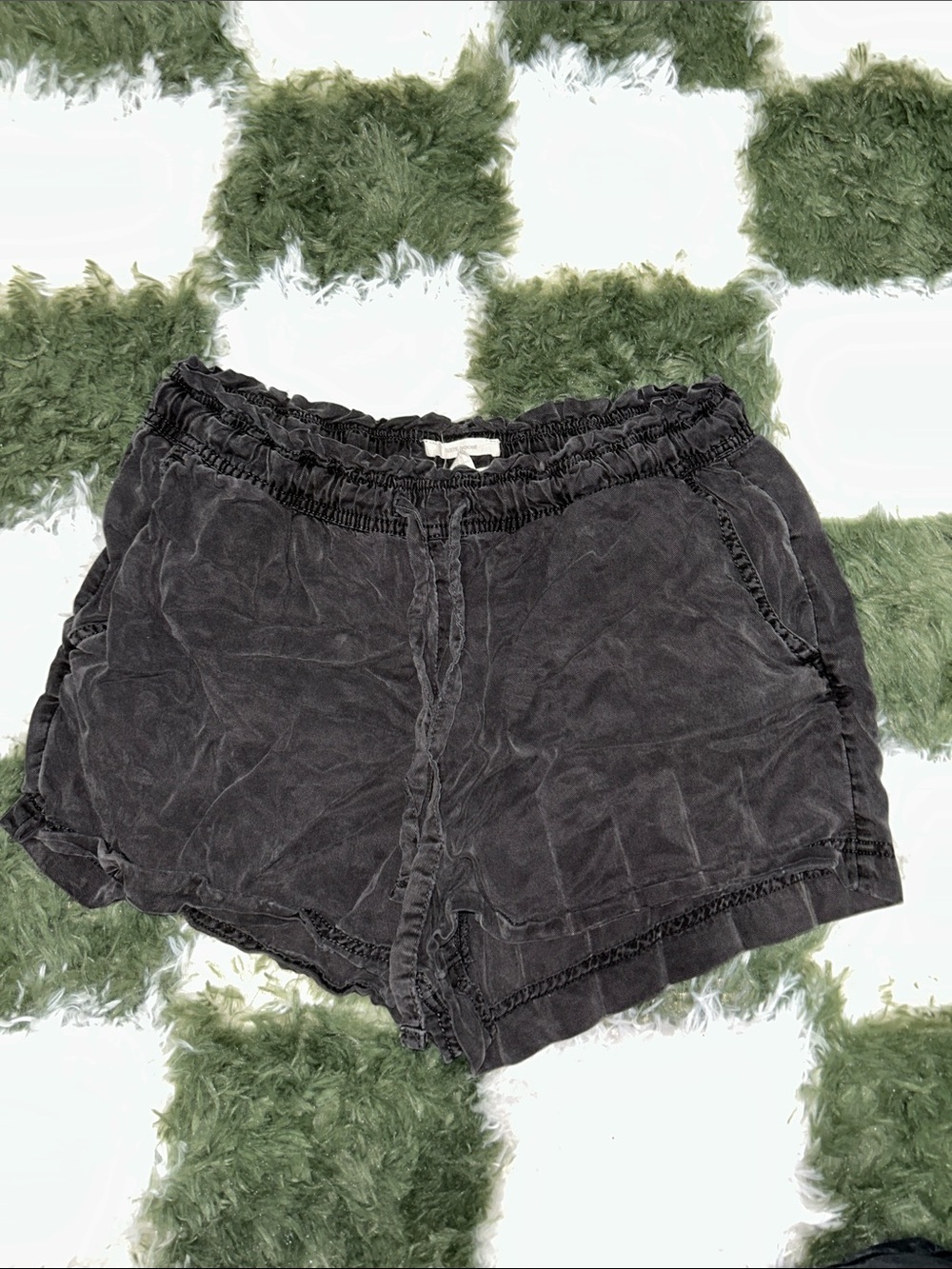 🌊✨California style shorts Washed Black Women’s Casual Drawstring Shorts